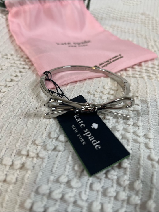 kate spade Jewelry - kate spade Silver Bow Bangle with Tag